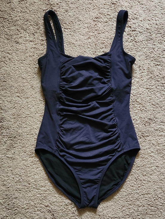 Garnet Hill Other - Garnet Hill Black One-Piece Swimsuit with Ruched Front